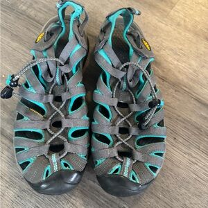 Keen Teal and Gray Sandals